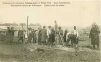  1914-1918 Prisonniers francais en Allemagne Construction de tentes French prisoners in Germany Construction of tents.jpg 